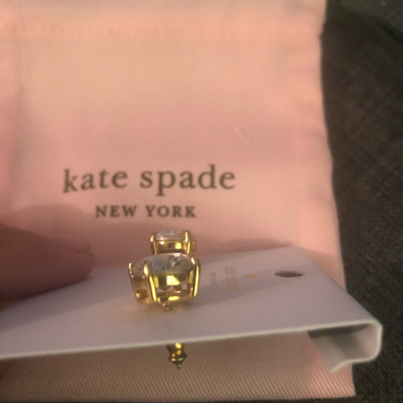 Kate Spade Clear Stud Earings - Picture 2 of 3